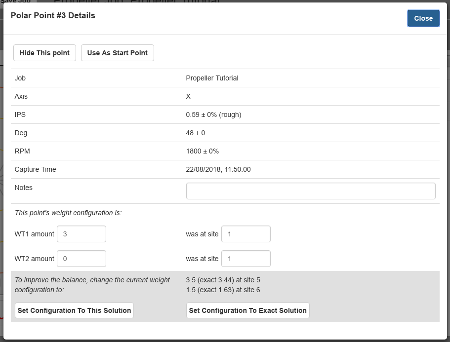 Trial Weight Point Details