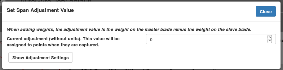 Span Adjustment Dialog